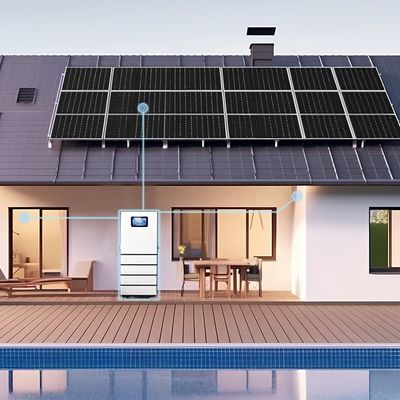 Koneksi Hybrid Grid Baterai penyimpanan energi cerdas yang ditumpuk 10kw 15kw 20kw 30kw 35kw