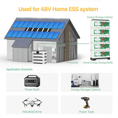 16S 48V Smart BMS Untuk Sistem Surya 100A 200A LiFePO4 Sistem Pengelolaan Baterai