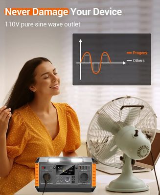 520WH Lithium Ion Battery Solar Panel Powered Portable Solutions dengan MPPT Controller