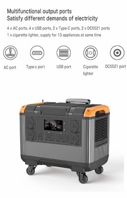 LiFePO4 Baterai EU 230V UPS Rumah 3000W Generator Surya Untuk Kemping Dan Kebutuhan Darurat