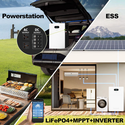 Bank pembangkit listrik All In One Inverter Hybrid Off Grid AC 5kw 10kw 15kw 20kw Solar Lithium LiFePO4 Energy Storage Battery System