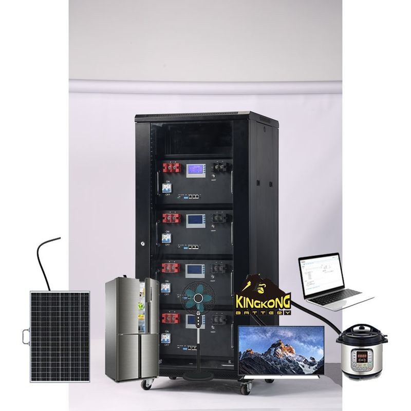 Rack Mounted 51.2V 120Ah 6Kwh 48V LiFePO4 Solar Inverter Sistem Baterai Energi penyimpanan