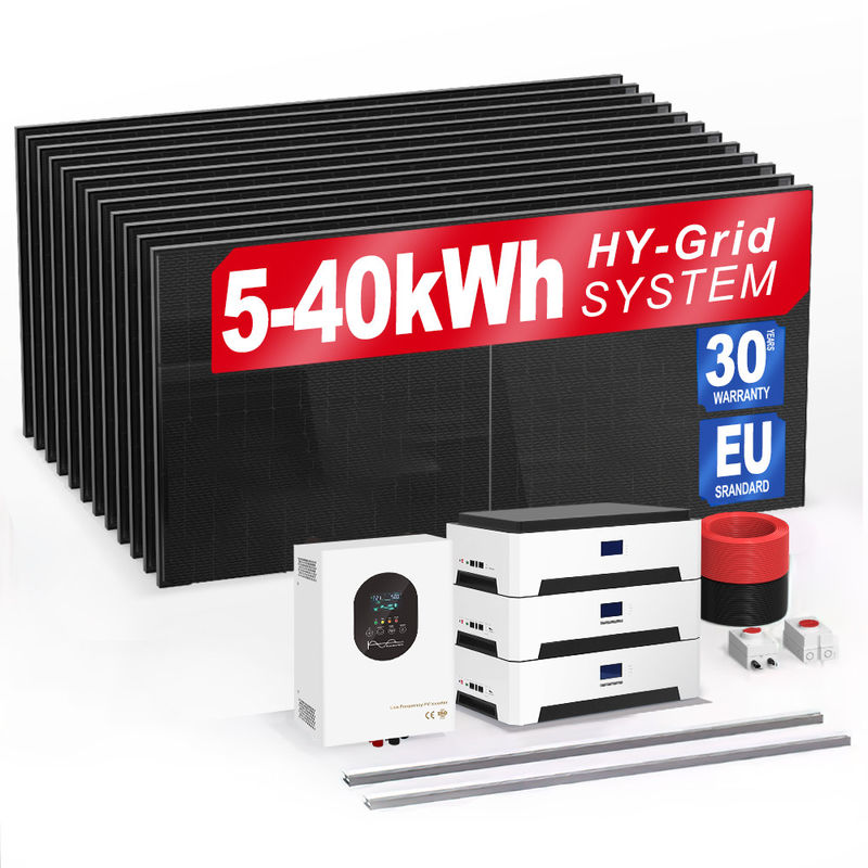 6Kw 10Kw 20Kw 30Kwh Surya Off Grid Baterai Surya Energi Penyimpanan Sistem Daya Untuk Rumah AC Solar Heater Lampu TV Baterai Paket