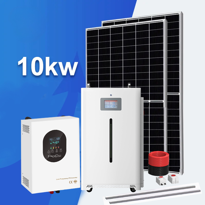 Konversi Efisien Baterai Lithium 51.2 Volt 10KW Off Grid Sistem Penyimpanan Energi Surya Kit Untuk Sistem Energi Surya Rumah