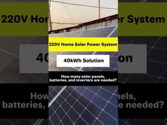 40kWh instalasi surya: 18 panel (550W masing-masing), output harian ~ 39.6kWh.