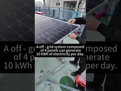 Sistem pembangkit listrik tenaga surya yang terdiri dari empat panel dapat menghasilkan 10 kWh listrik per hari
