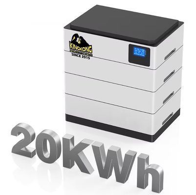 Sistem penyimpanan energi surya OEM Rumah 48V 51.2V 400AH 20KWh Baterai LiFePO4 yang ditumpuk
