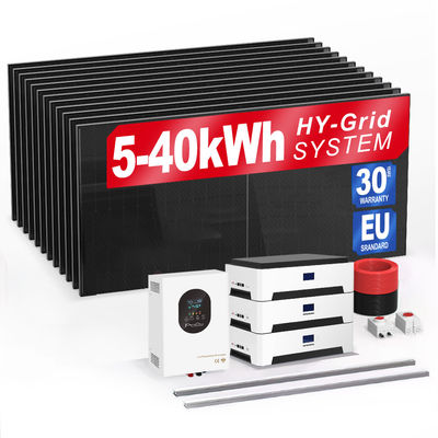 6Kw 10Kw 20Kw 30Kwh Surya Off Grid Baterai Surya Energi Penyimpanan Sistem Daya Untuk Rumah AC Solar Heater Lampu TV Baterai Paket